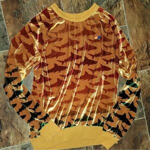 Aviator Nation Shark print velvet pullover - RARE